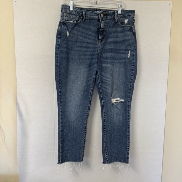 Denim - Levi Denizen Highrise Slim Ankle Distressed  14 Waist 32 Length 24 11"rise